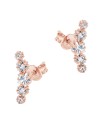 Stars Curve Silver Stud Earring STS-6949